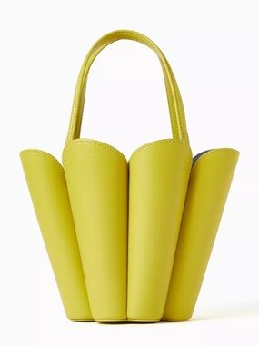 ♠️Kate Spade NY The Spade Flower Leather Bucket Bag, Lime Slice KN094 NEW NWT